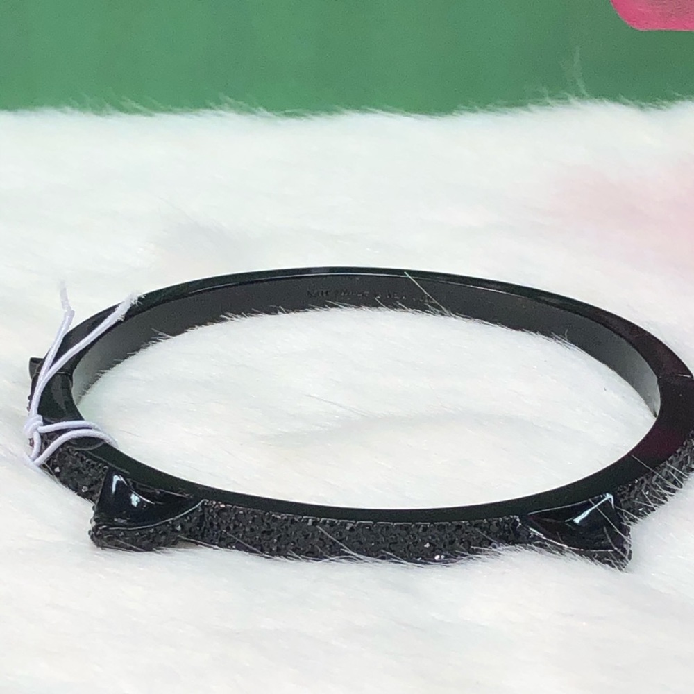 NWT KATE SPADE ♠️ JAZZ THINGS UP BLACK CAT BANGLE - Picture 7 of 8